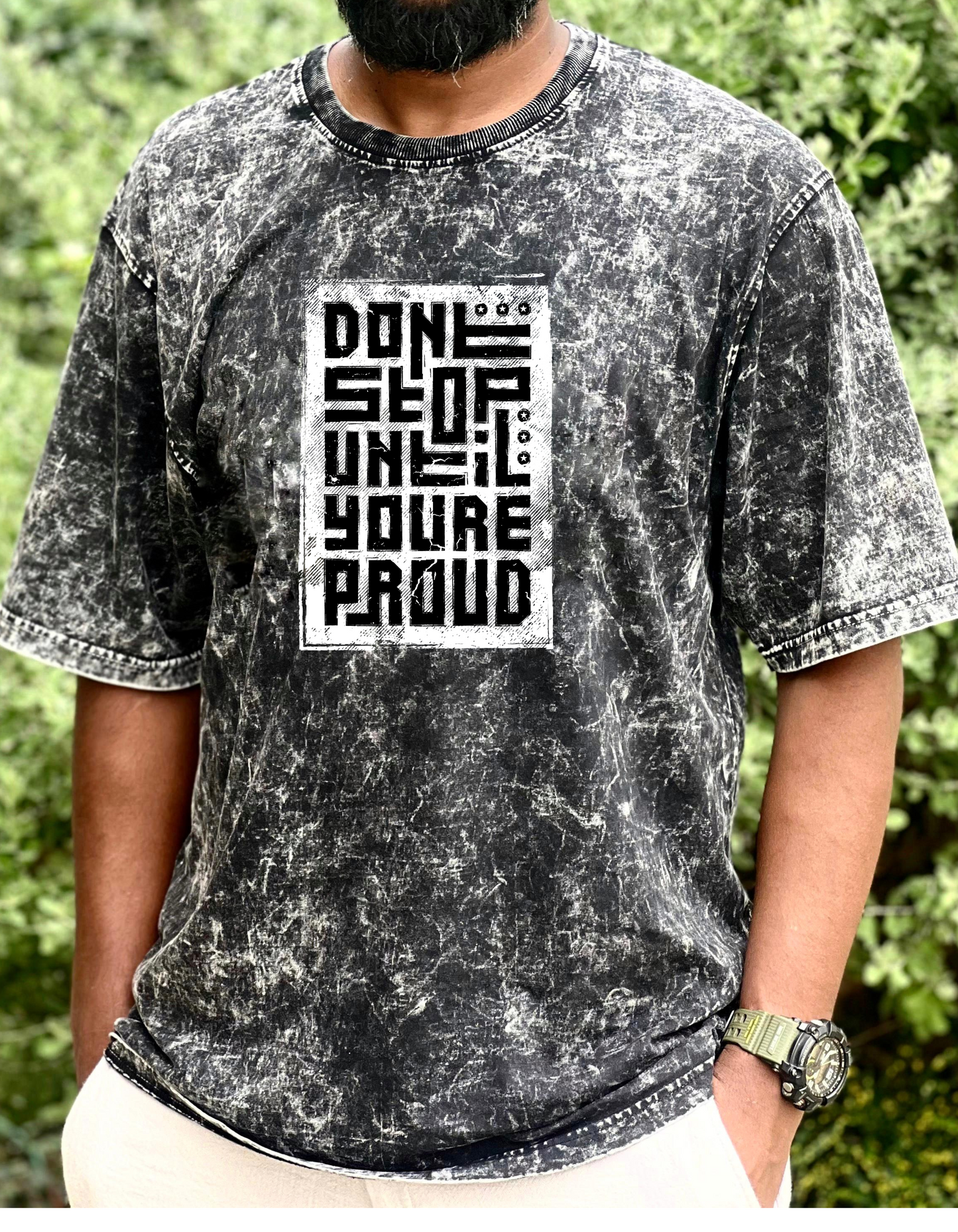 Dont stop - Premium Acid Washed Oversized Tee