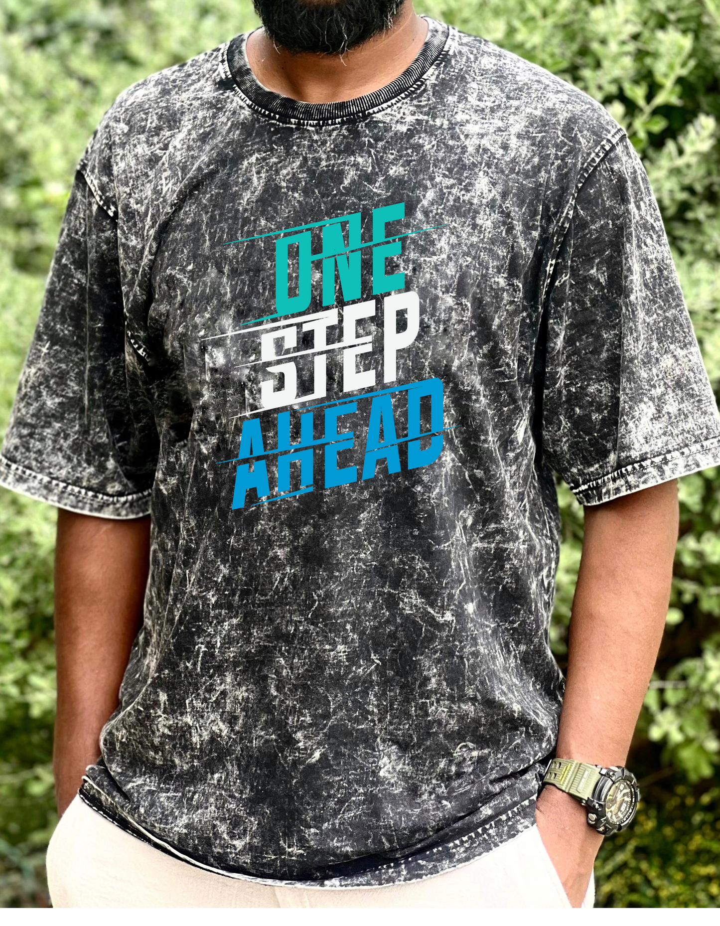 Step ahead -Premium Acid Washed Oversized Tee