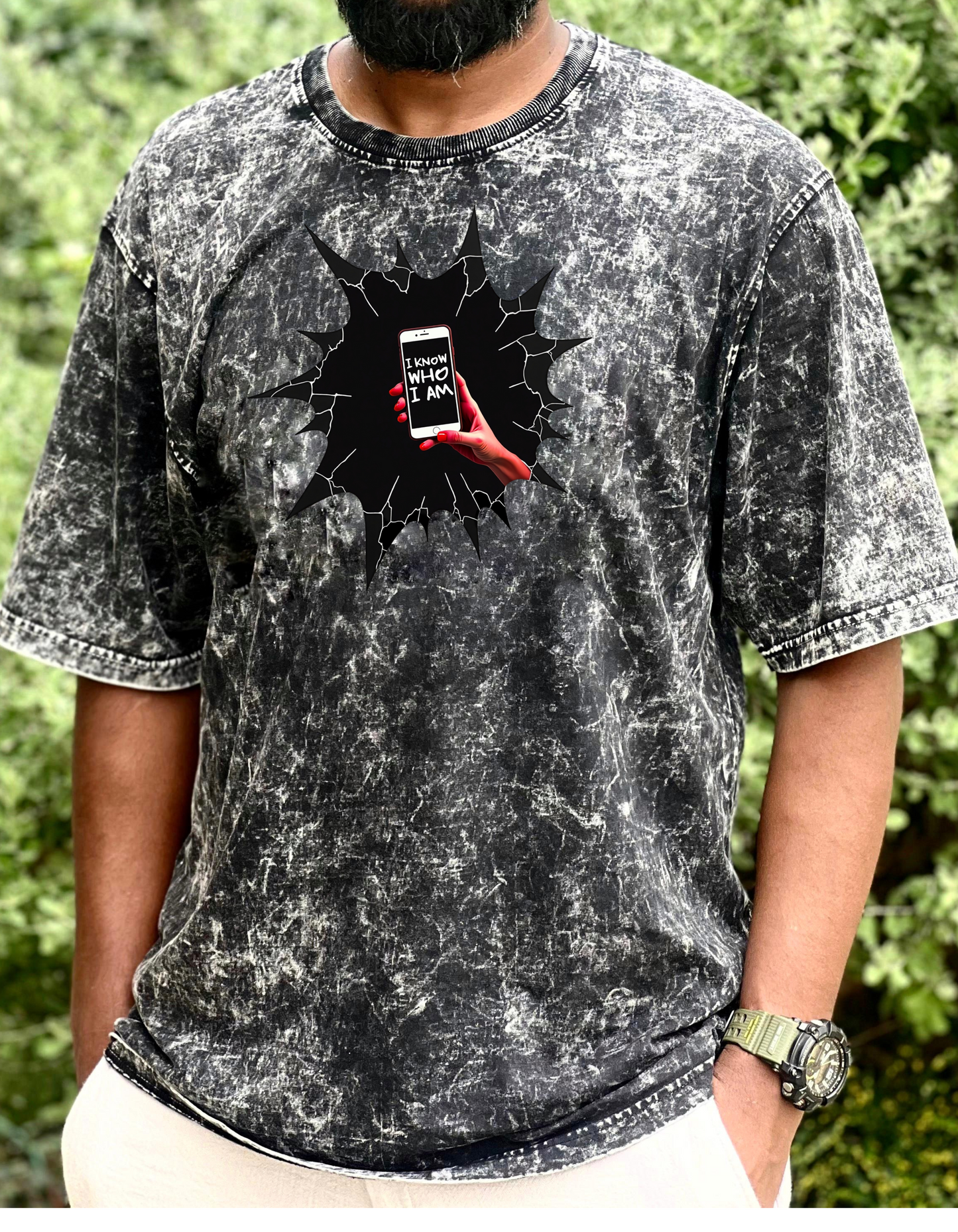 I am - Premium Acid Washed Oversized Tee