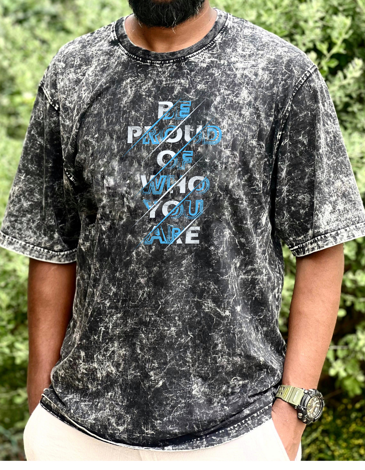 Be proud - Premium Acid Washed Oversized Tee