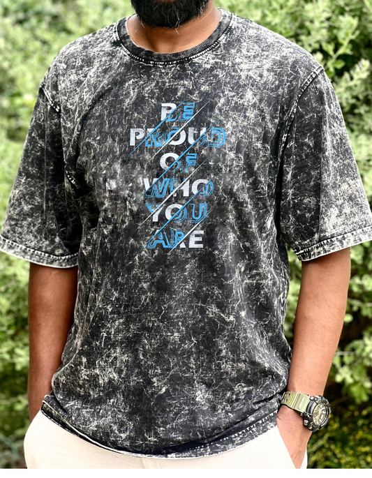 Be proud - Premium Acid Washed Oversized Tee